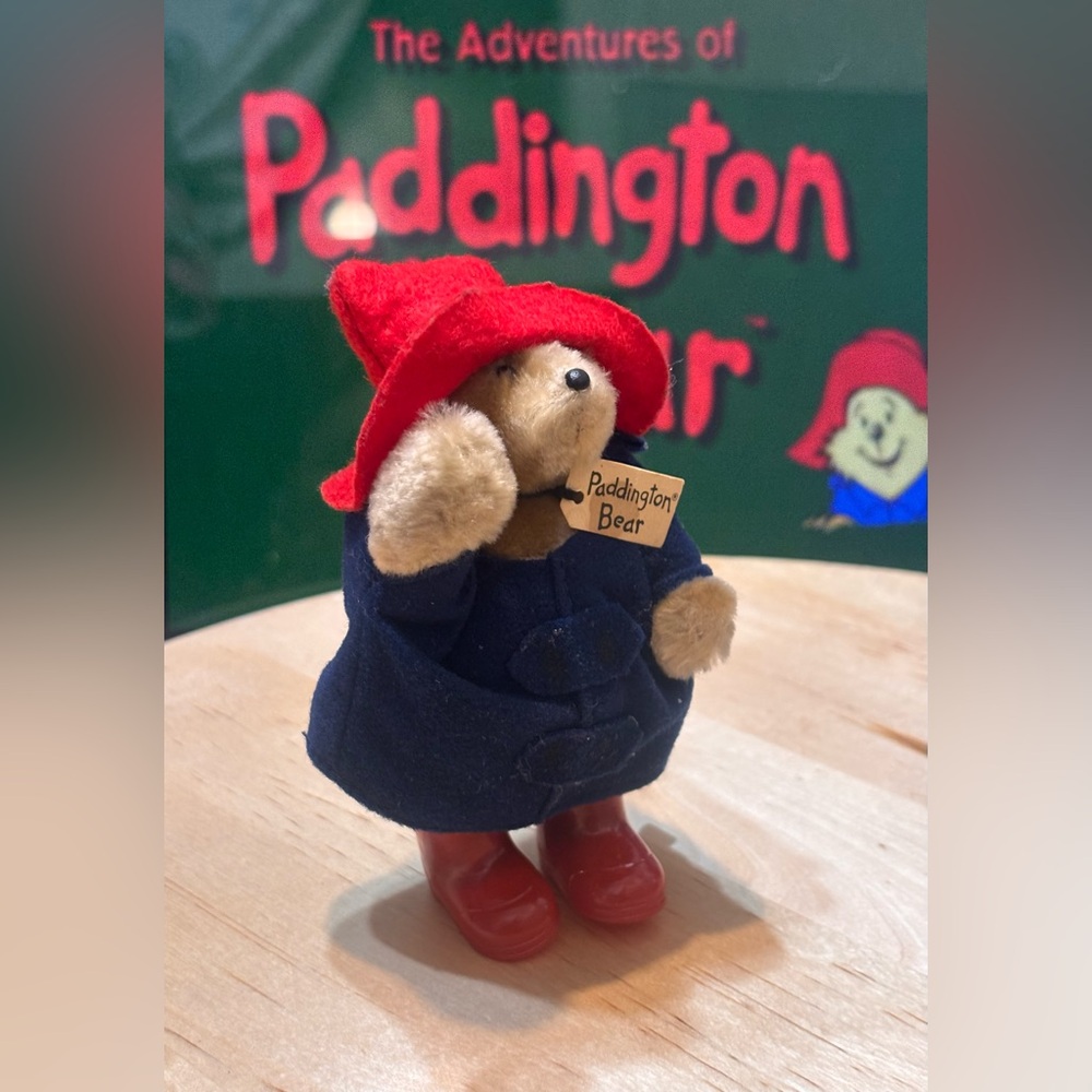 Vintage 1994 Paddington Bear Mini Plush 4.5” PB Boots Red Hat Blue Coat w/ Tag
